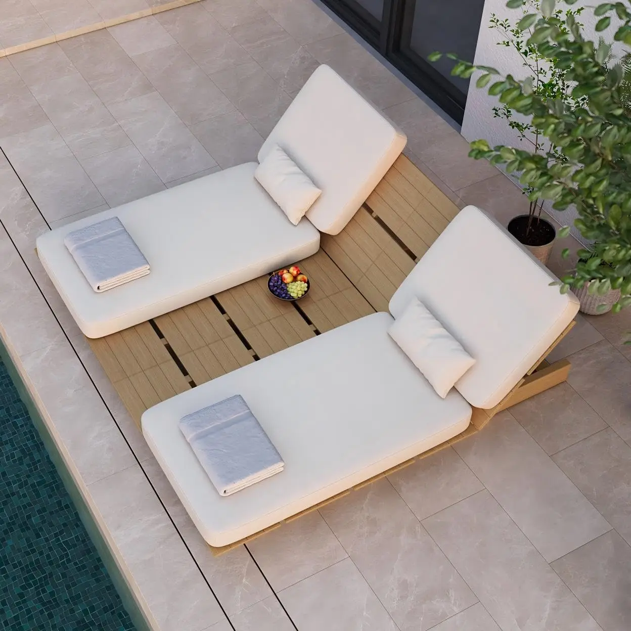 Solora Set of 2 Patio Chaise Lounge Chair Outdoor