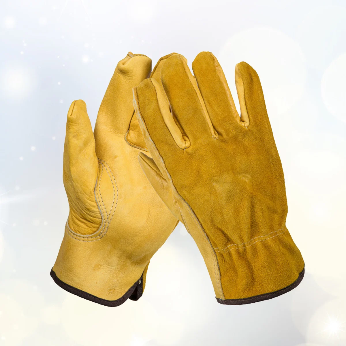 

1Pair Long-Lasting Protective Gloves Comfortable Wear-Resistant Cow Garden Hand Cover for Repair Driving Electrowelding