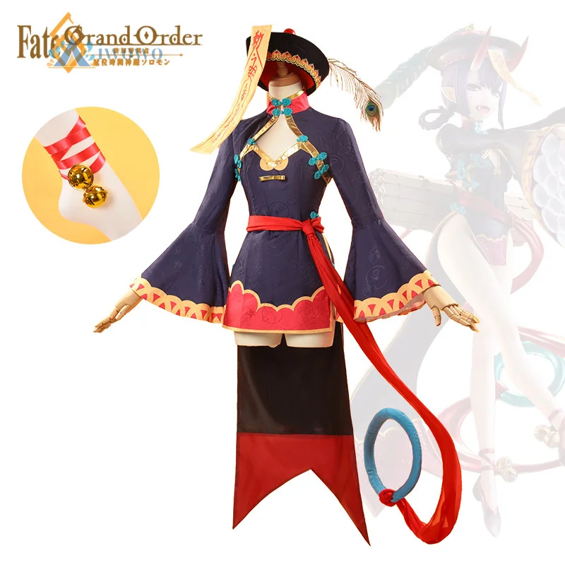 

Игра Fate Grand Order Shuten-douji Косплей Костюм Маленький Зомби Платье Шляпа Униформа Женская Хэллоуин Аниме Вечеринка PlayRole Outfit