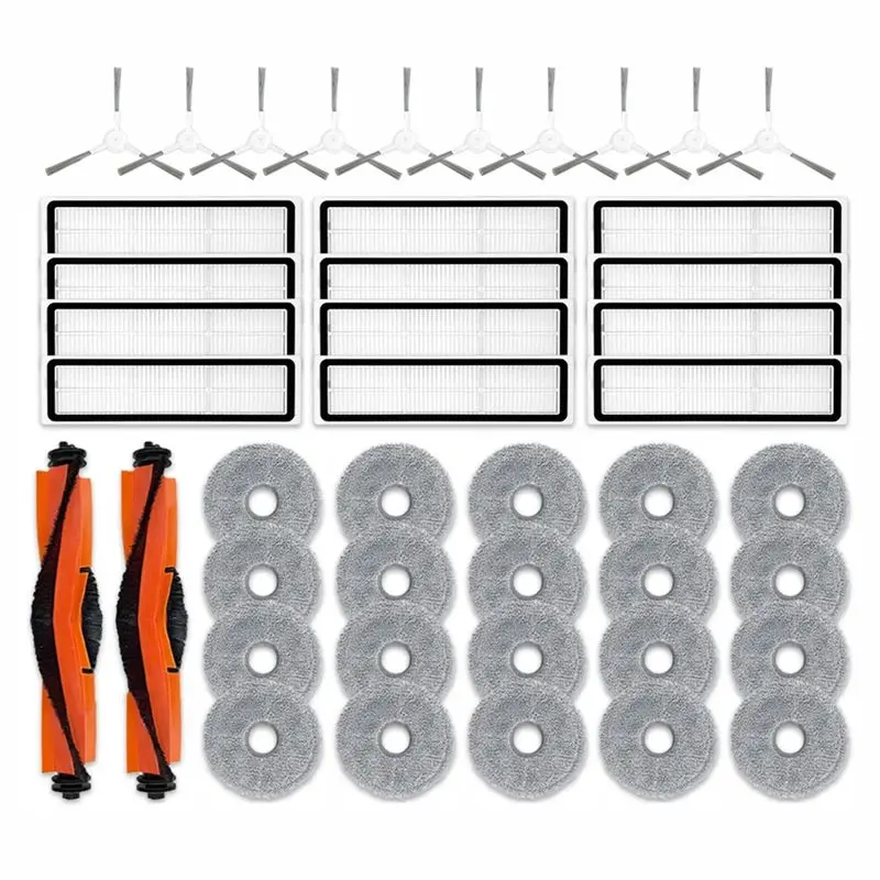 PORK-For Robot Vacuum S10+ Plus B105 / S20+ Plus B108GL Parts Main Roller Side Brush Hepa Filter Mop Cloth Accessories