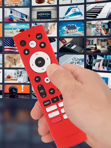 Remote Control Silicone Cover Anti Slip Controller Skin with Removal Lanyard TV Remote Cover for Hisense Voice Remote ERF3V90H