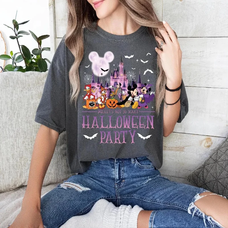 

Рубашка для вечеринки Mickey's Not So Scary, Рубашка для Хэллоуина с Микки и Минни Disneyland из 100% хлопка Рубашка для Хэллоуина с Микки и друзьями