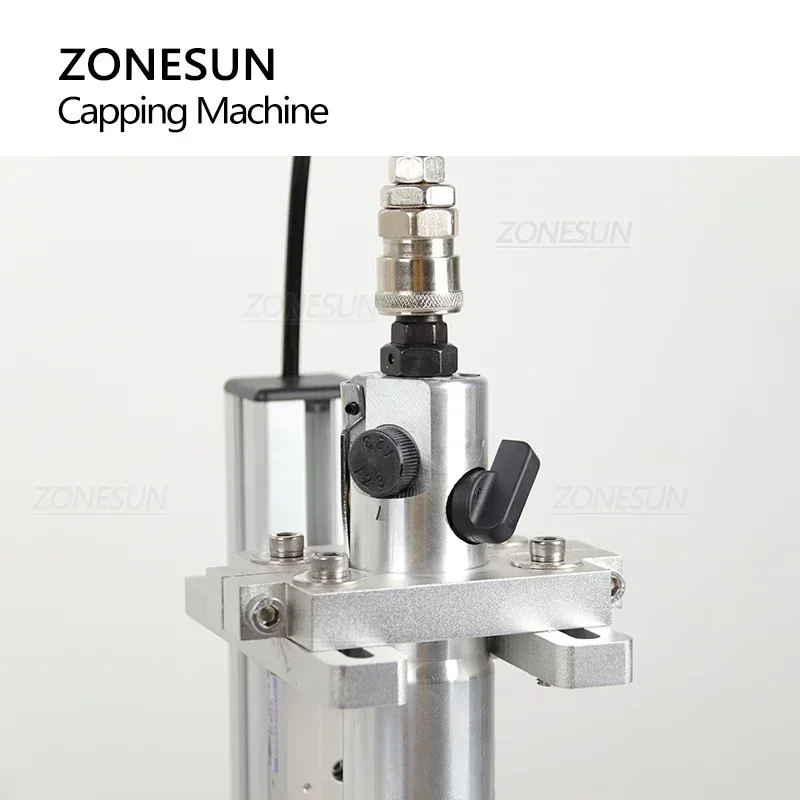 ZONESUN آلة السد الهوائية شبه التلقائي زجاجة بلاستيكية كابر المشروبات المياه مستحضرات التجميل التعبئة والتغليف ZS-XGPZ1