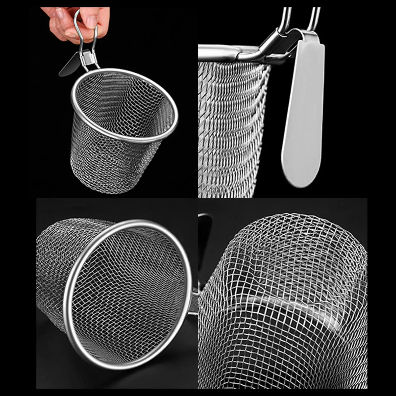 Food Colander Sifter Kitchen Utensil Stainless Steel Strainer Food Dumpling Strainer for Kitchen Pasta Dumplings Noodles Frying