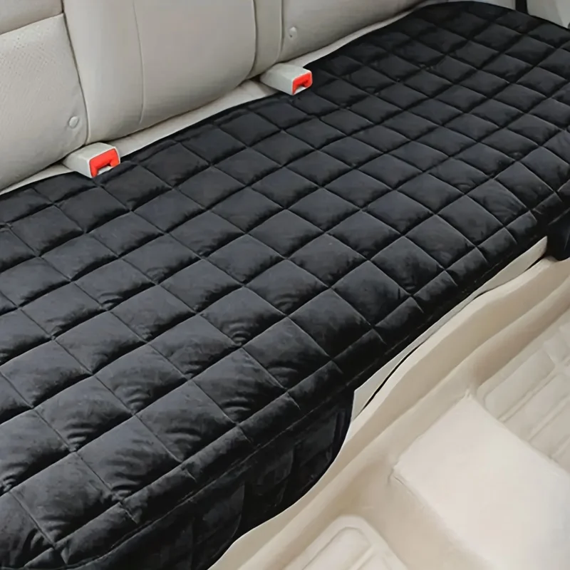 1PC Car Seat Cover Front Rear Flocking Cloth Cushion Non Slide Winter Auto Protector Mat Pad Keep Warm Fit For Truck Suv Van