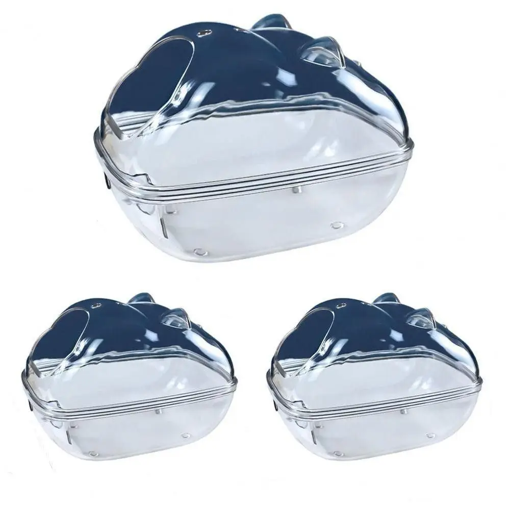 Langlebige Acryl-Kunststoff Hamster-Toilette, Meerschweinchen-Käfig, Hamster-Sandbad, Transparentes Hamster-Badezimmer