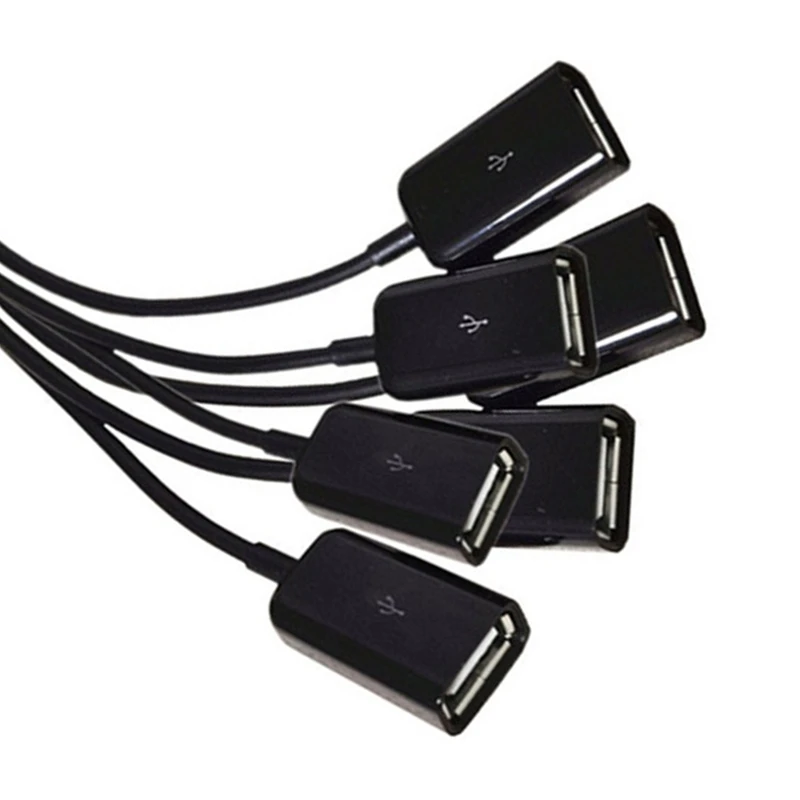 USB Extension Cable 6 In 1 USB Charge Fast 3A Charging Date Cable Y Splitter Cable USB Male To USB Female 1 To 6 Cord