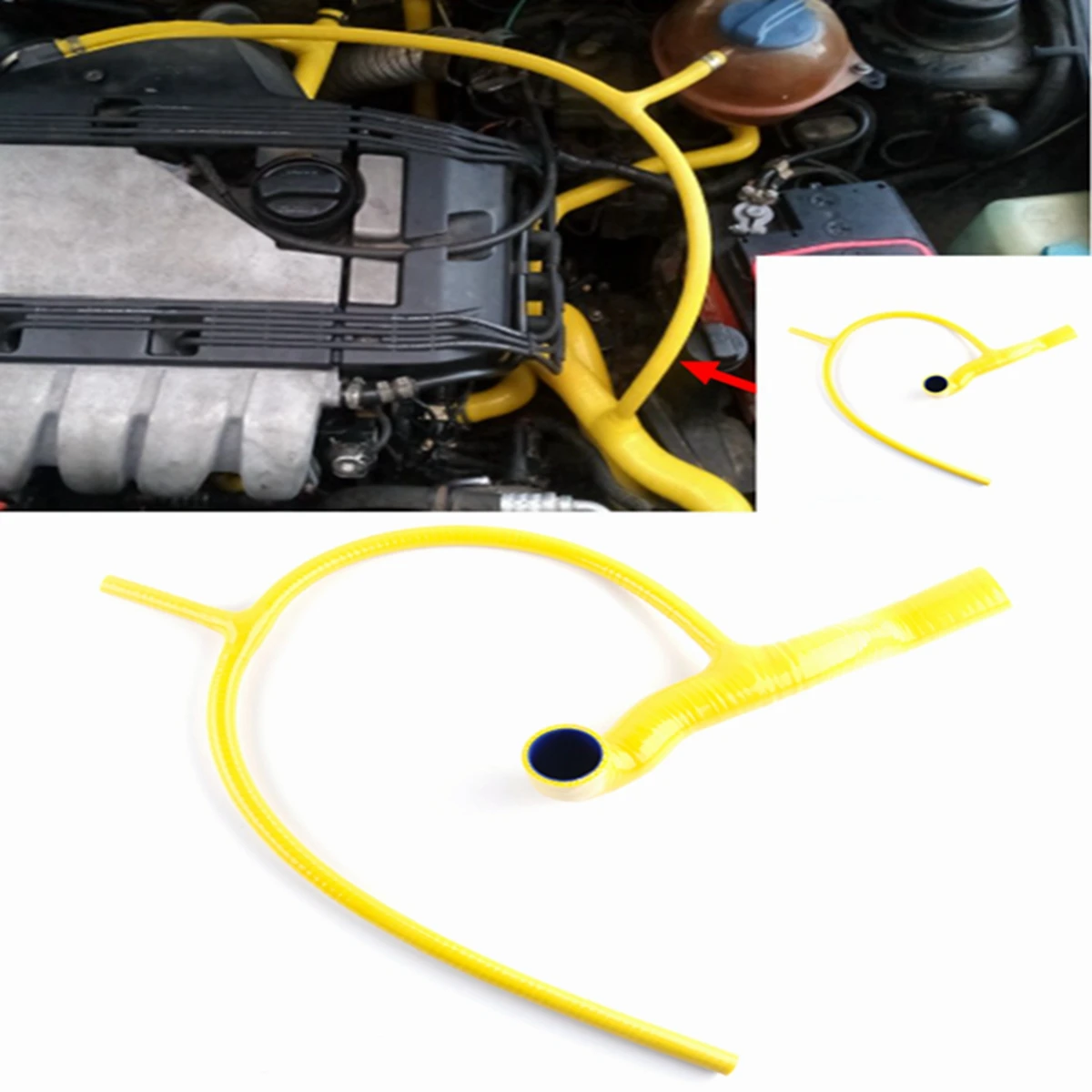 

For 1994-1998 VW Volkswagen Golf 3 VR6 Mk3 Jetta Vento A3 For LHD 1995 1996 1997 Radiator Cooling Hose Silicone Tube 1Pc