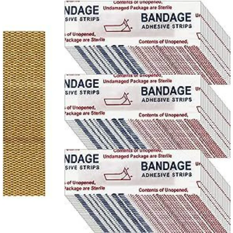 50Pcs/Pack 40x10mm Breathable Skin Patch Medical Wound Plaster Dressing Emergency First Aid Bandage Kit