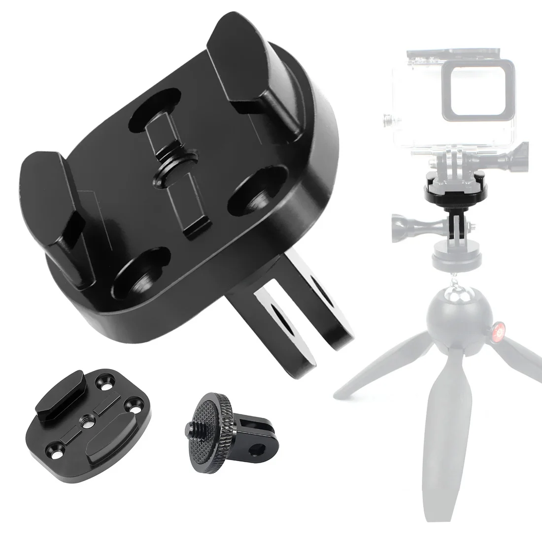 Aluminiumlegierung, Schnellverschluss, Stativhalterung, flache Oberfläche, Schnalle, Basisadapter, 1/4 Gewinde, für Gopro 13 12 Action-Kamera-Zubehör – Detail 29