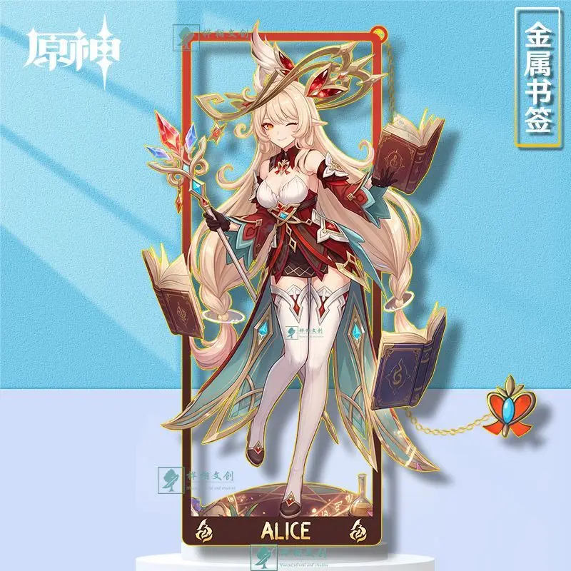 Signet creux de style chinois avec pompon, Genshin Impact Nicole Reeyn Alice Zibai Jahoda Columblna, pour livre, cosplay, accessoire de badge