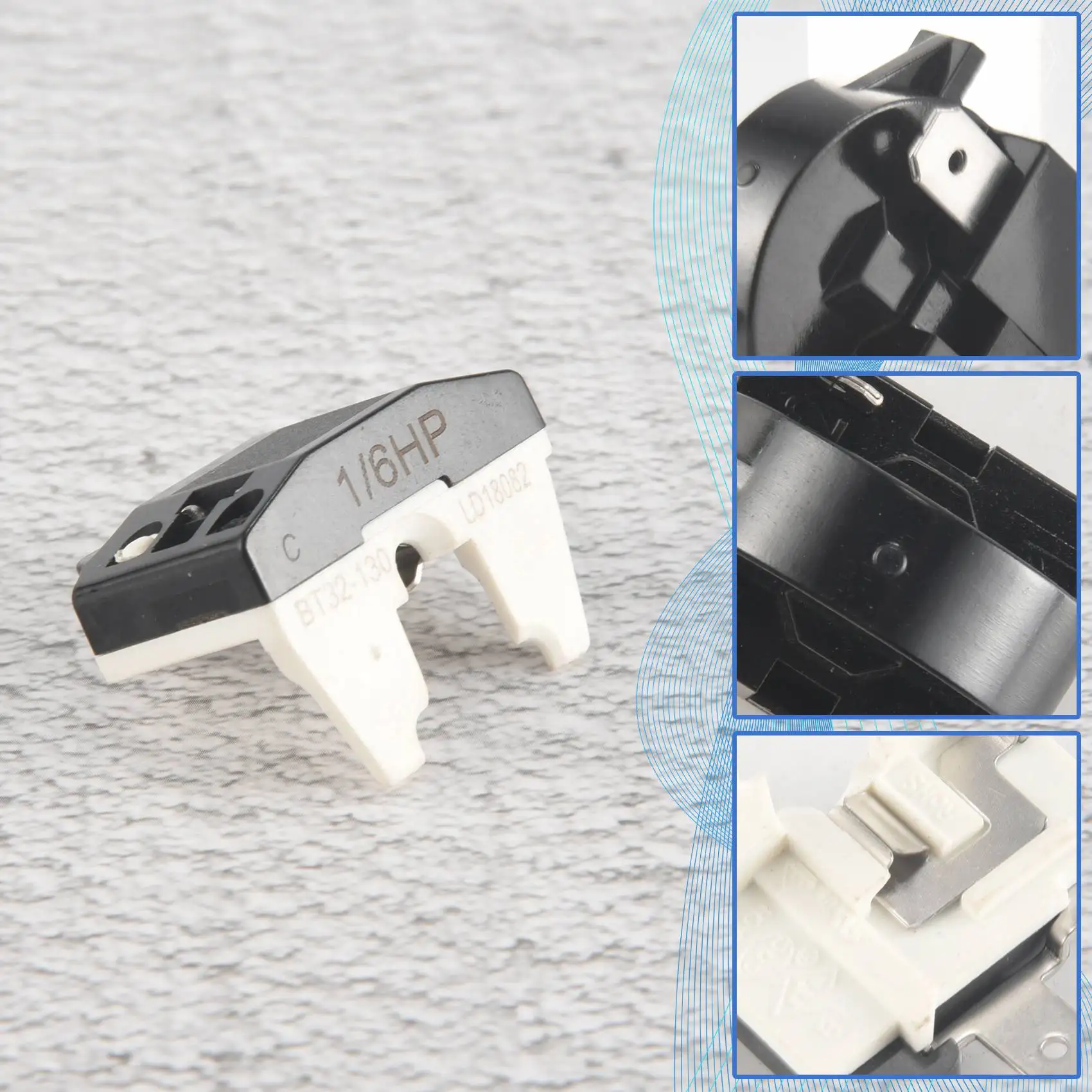 

MARQ Refrigerator Starters QP2-4R7 4.7 Ohm 1 Pin Refrigerator PTC Starter Relays and 6750C-0005P Refrigerator Protectors