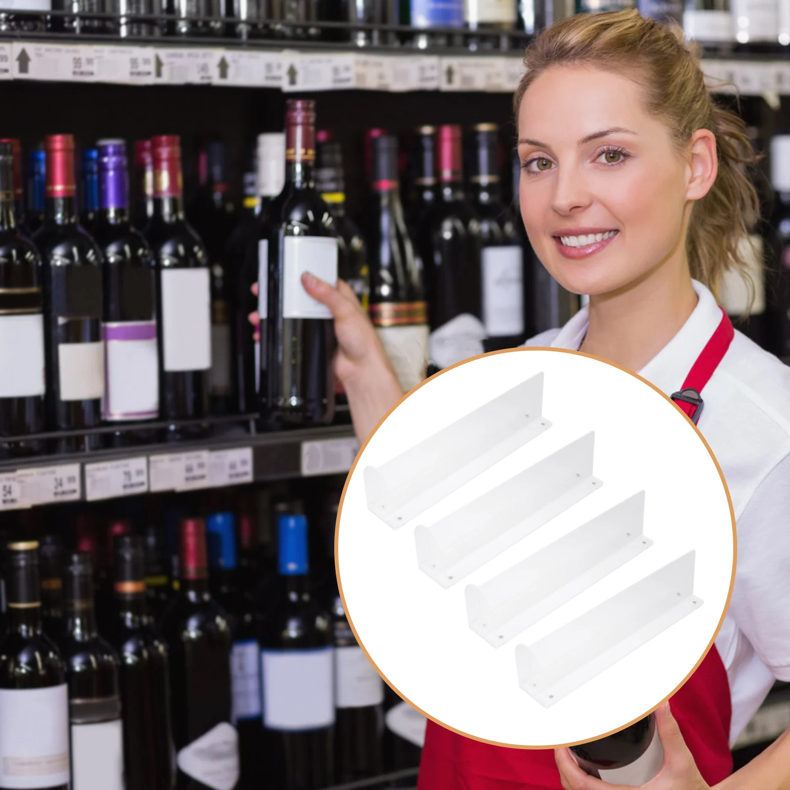 

PVC Magnetic Stickers Long Life Commodity Divider Classification Baffles Snacks Store Goods Separators Shelf Dividers