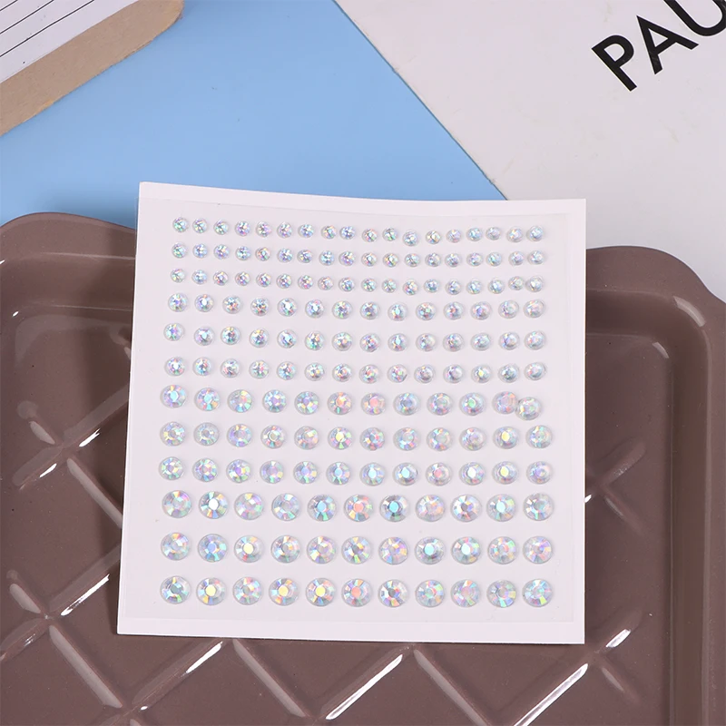 

165Pcs/Sheet White Laser Non Piercing Lip Nails Sticker Selfadhesive Waterproof Reusable Fake Lip Nail Body Jewelry