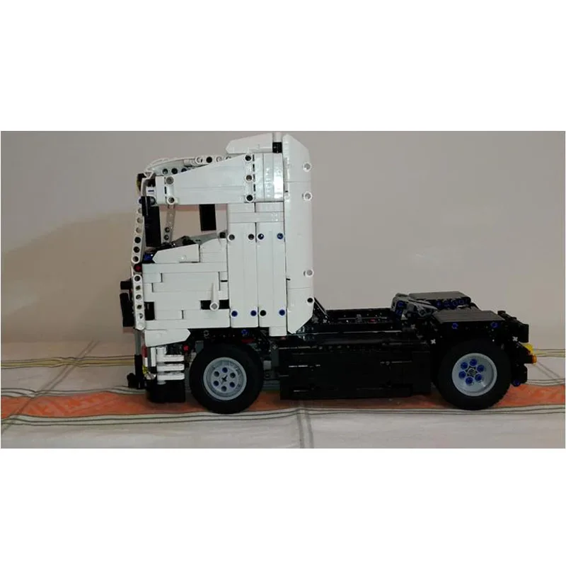 MOC-13490+MOC-13695 City Transport Truck & Trailing Assembly Building Block Model MOC Creative Building Blocks Toy Gift