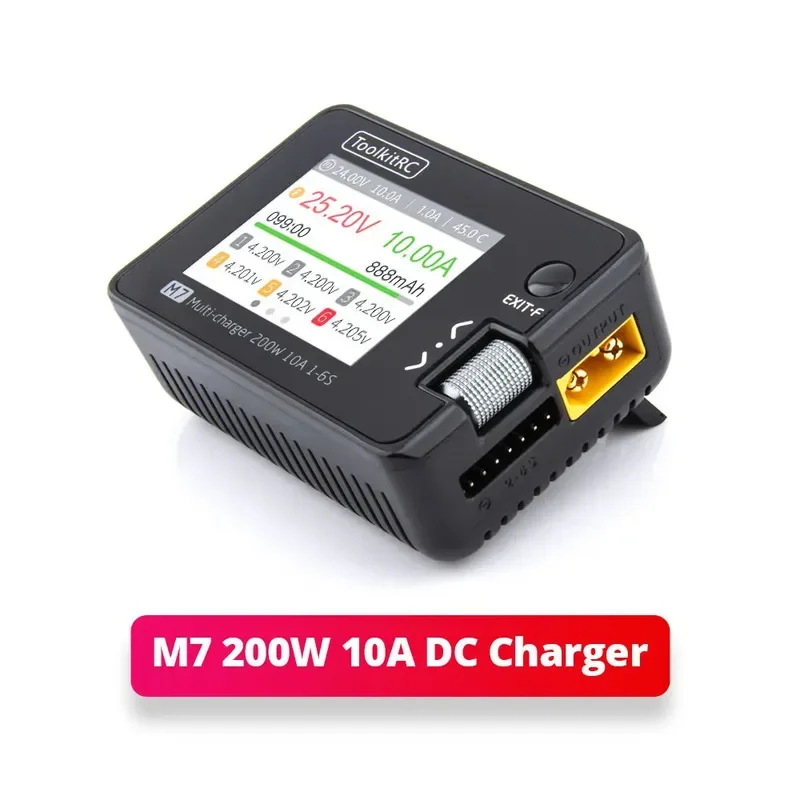 

Toolkitrc M7 Aircraft Model Charger Balanced Lithium Battery Charger Toy Aircraft Car Ship Model 200w10a