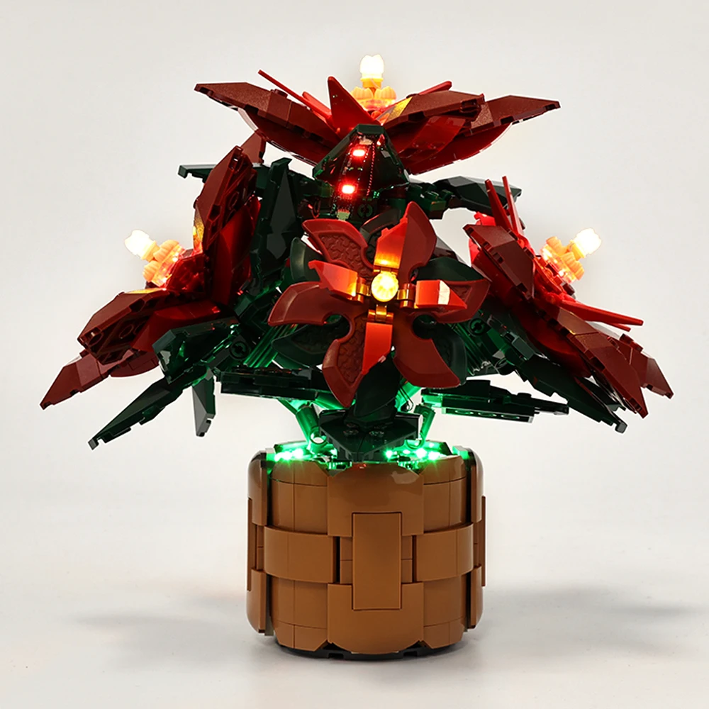 Led Light Kit For 10370 Poinsettia DIY led Blocks Model Toys Set (Only Lighting Kit No Model)