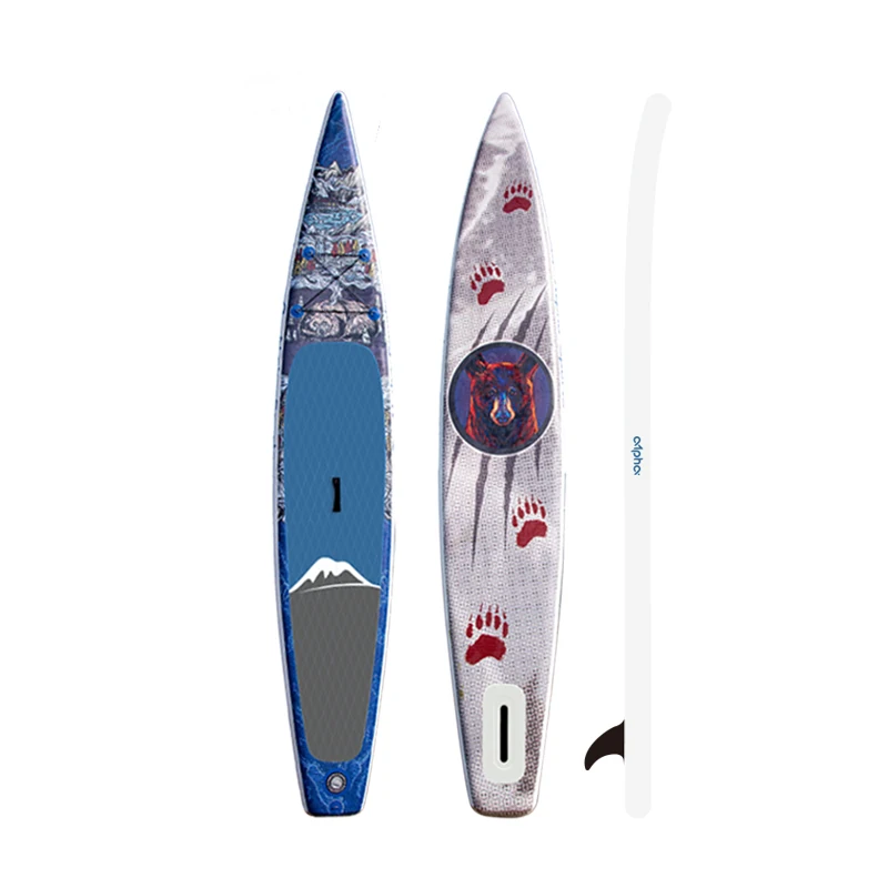 OEM inflatable stand up wholesale drop stitch folding surfboard inflatable racing paddle board