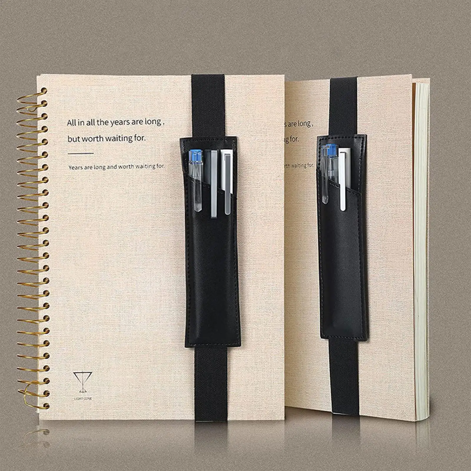 ที่ใส่ปากกาคลิปหนีบปากกาสำหรับสมุดจดบันทึกประจำวันสมุดโน้ตธุรกิจสุดสร้างสรรค์ปรับได้