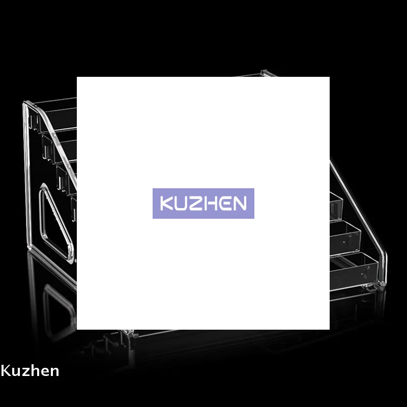 

Прозрачная акриловая подставка для маникюрного салона, многослойный стенд для демонстрации лаков для ногтей, коробка для хранения помады, настольный органайзер для косметики в салоне красоты