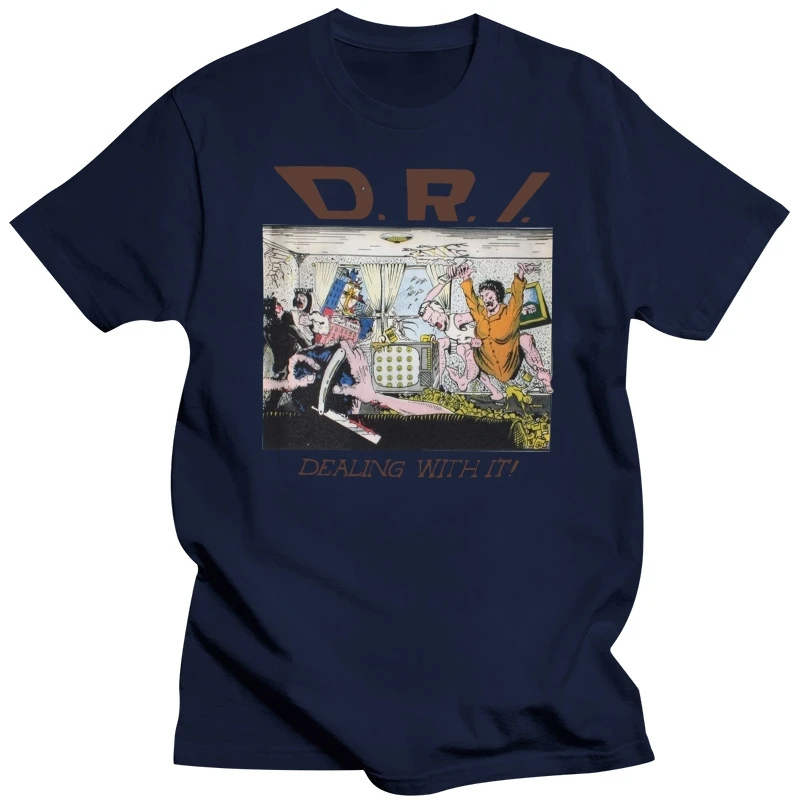 D.R.I. DEALING WITH IT CROSSOVER SUICIDAL TENDENCIES S.O.D. NEW WHITE T-SHIRT Cotton Cool Tops O Neck Tee Shirt