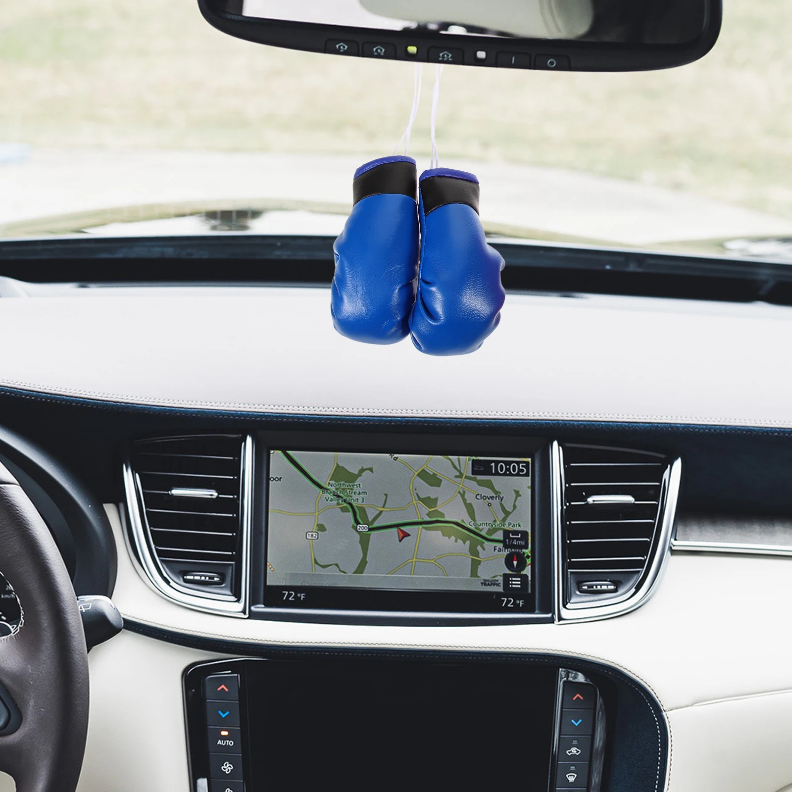 

3Pairs Boxing Gloves Hanging Ornament Miniature Car Interior Decor Christmas Decorations Holiday Party Supplies