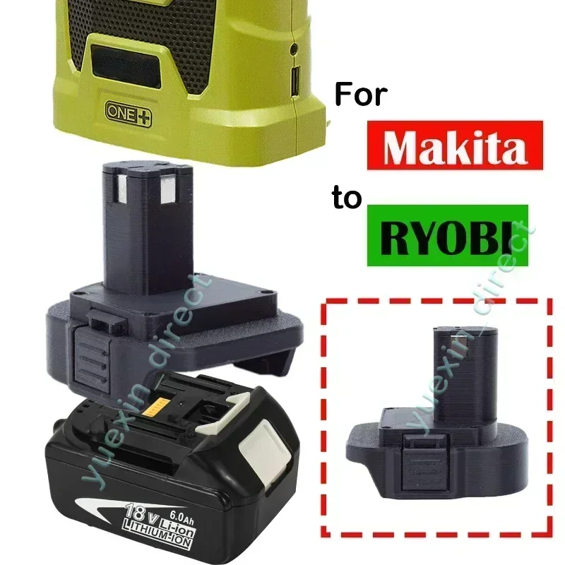 Imagem -02 - Cordless Portátil Power Tools Conector Adaptador Adaptador para Makita 18v Li-ion Battery Converter para Ryobi One Mais 18v Series