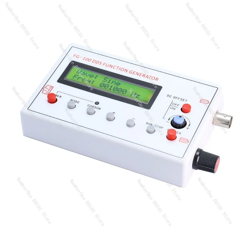 Upgrade FG-100 DDS Signal Generator 0.1Hz-500kHz 18 Waveforms Function Generator with BNC Cable Frequency Counter