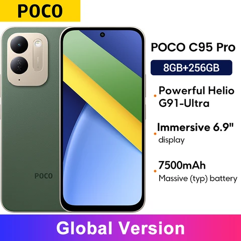 Смартфон POCO C95 Pro, 7500 мАч, 50 МП, 120 Гц, 45 Вт зарядка