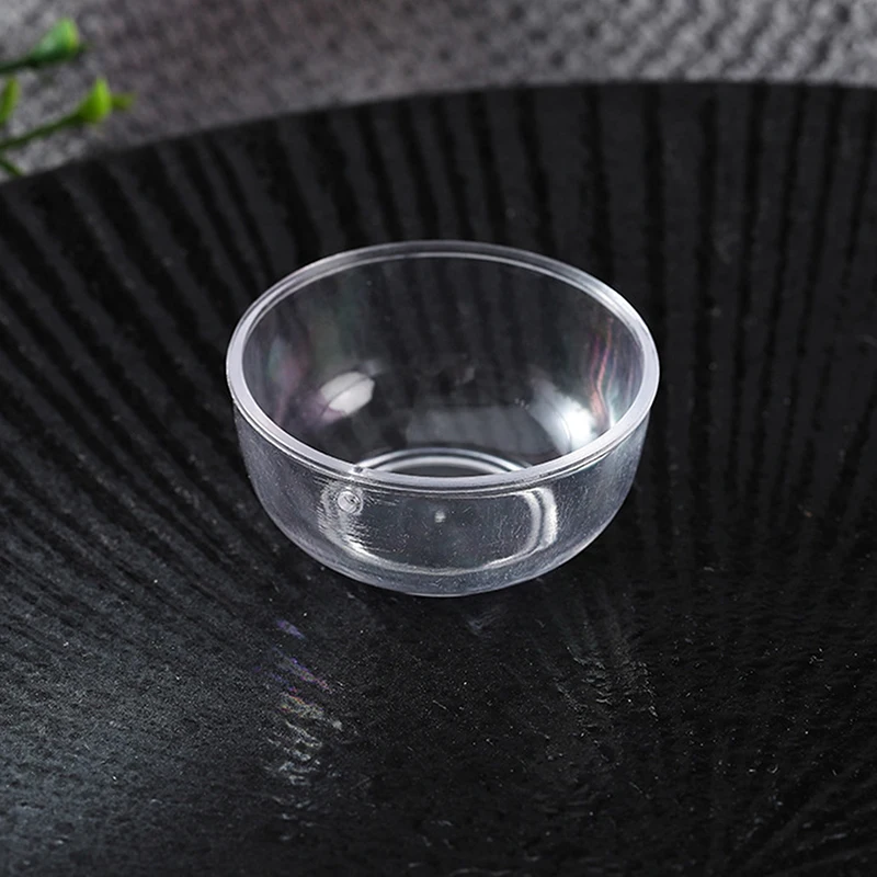 ชุดชามใสจิ๋วสำหรับบ้านตุ๊กตา 3 ชิ้น/ชุด ของตกแต่งฉากเล่นอาหาร โมเดลชุดครัวบ้านตุ๊กตา อุปกรณ์เสริมเฟอร์นิเจอร์