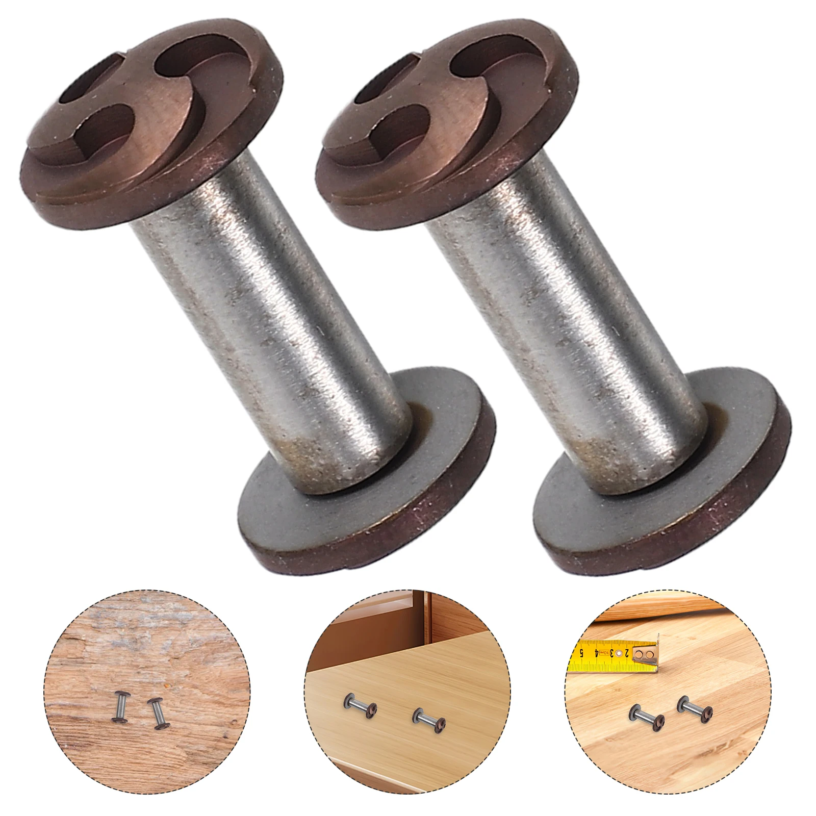 2pcs Stainless Steel Knife Handle Screws Flat Head Binding Rivets For Diy Handle Assembly Locking Fasteners Cutlery Repair Tools