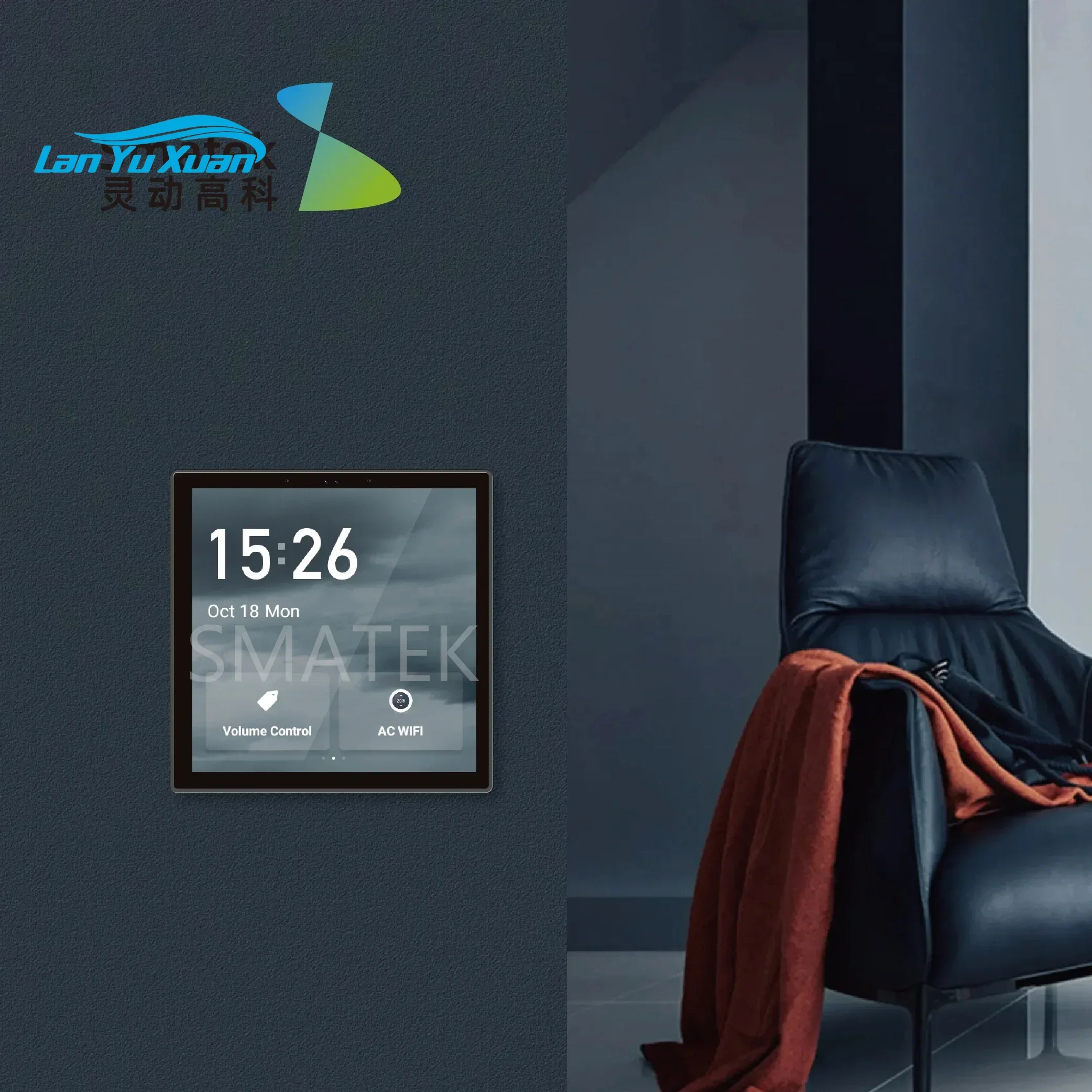 

2025Smatek Wireless or Wired 4'' Asian Smart Home Touch Panel Screen Control Switch for Home Automation