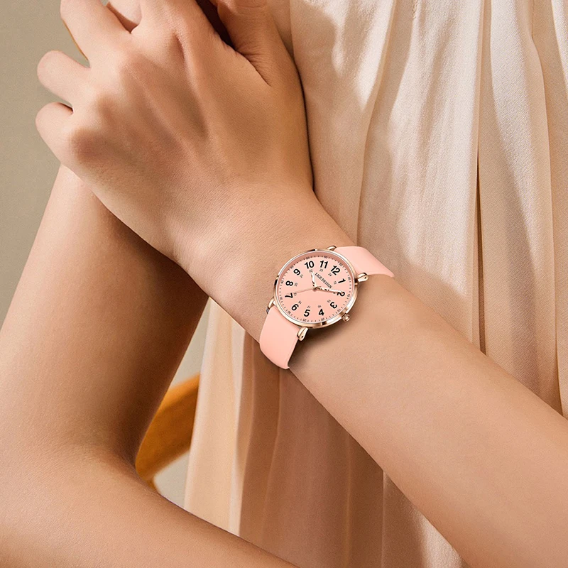 LIGE العلامة التجارية الفاخرة ساعات سيليكون للنساء موضة مقاوم للماء المرأة سوار ساعة رياضية كوارتز كرونوغراف Reloj Mujer