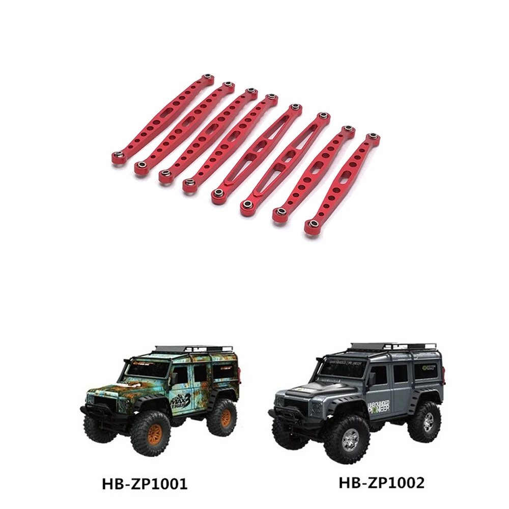 8Pcs Metal Link Rod Pull Rod Linkage for HB Toys ZP1001 ZP1002 ZP1003 ZP1004 ZP 1001 1/10 RC Crawler Car Upgrade Parts,A