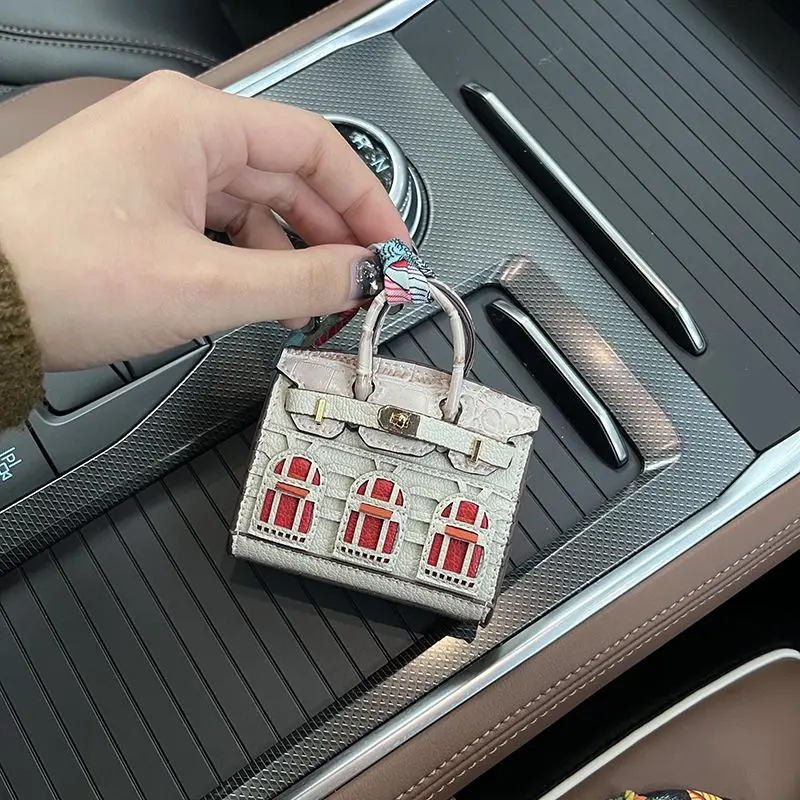 2024 nieuwe mini-tas hanger, kleine venster tas, modieuze kleur parfum lippenstift oortelefoon opbergdoos, dames autosleutel beschermhoes