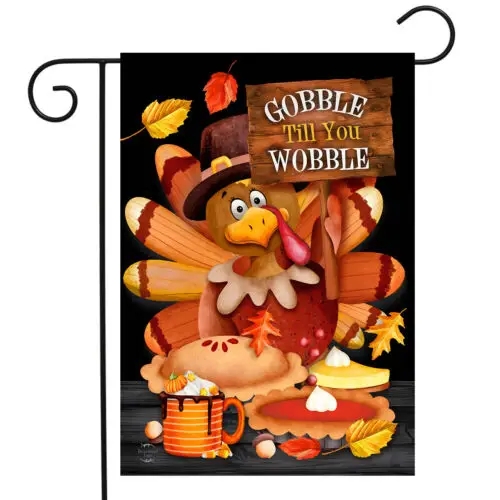 Briarwood Lane Gobble Turkey Garden Flag