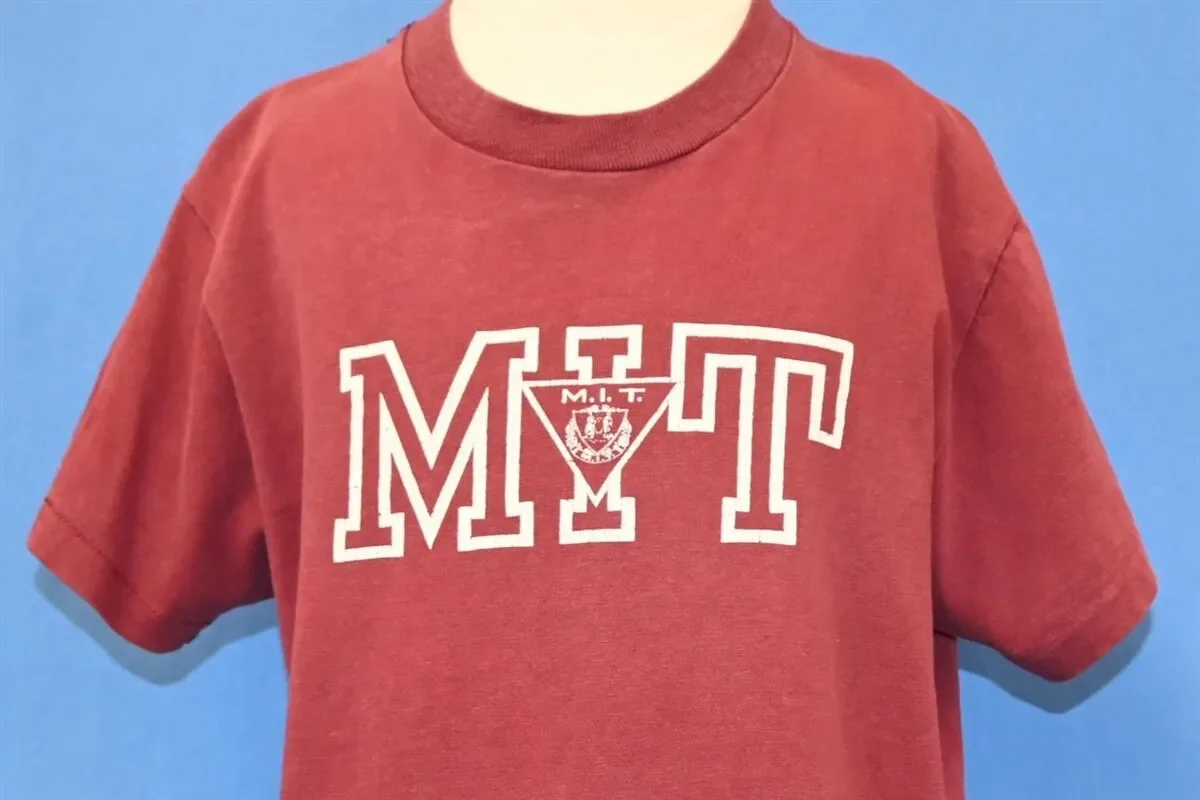 80s MIT Massachusetts Institute Technology Engineers College T Shirt Youth Large