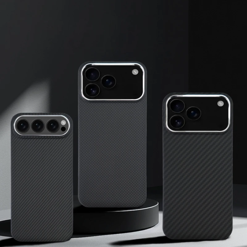 حافظة هاتف كيفلر مغناطيسية رفيعة للغاية 1500D/600D غطاء مقاوم للصدمات من ألياف الأراميد لهاتف آيفون 17 اير برو ماكس