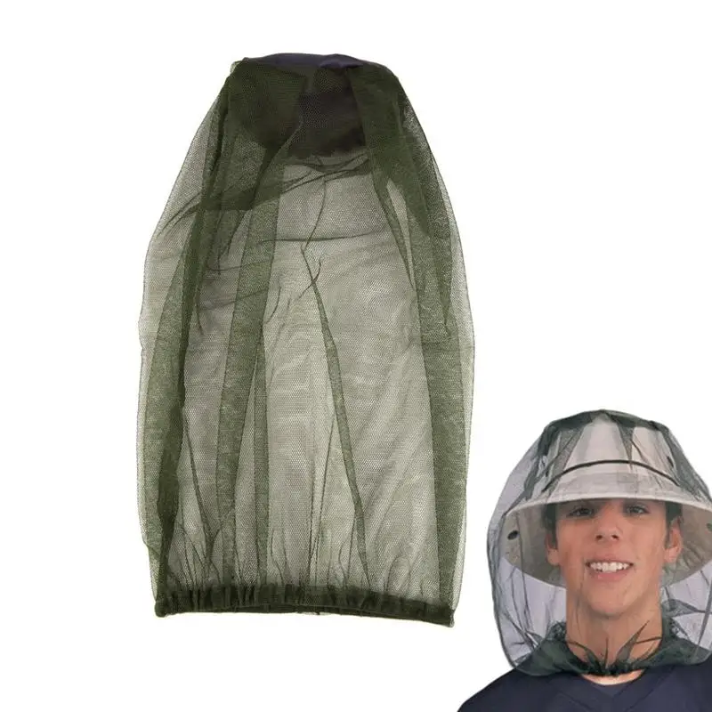 Mesh Head Net Lightweight Protecting Net Hat Netting Face Net Windproof Neck Cover For Outdoor Hiking Fishing Camping Garden