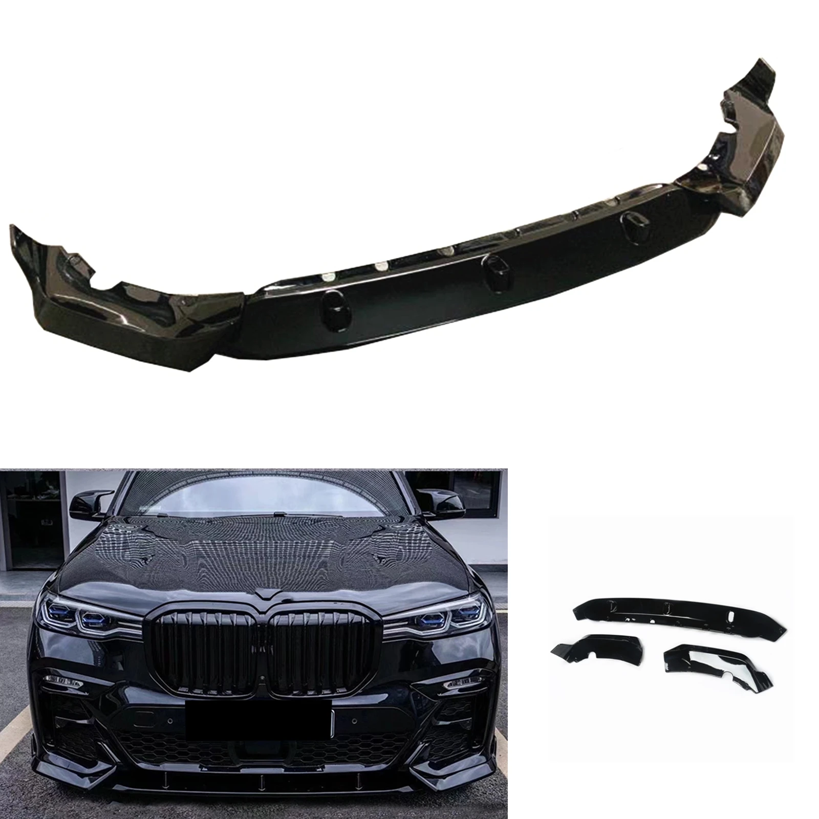 

Front Bumper Spoiler Lip Lower Splitter Guard Canard Auto Accessories For BMW G07 X7 2019-2022