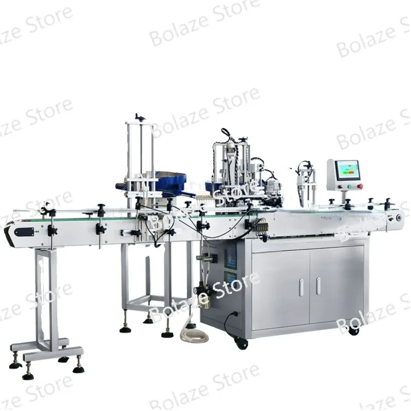 

Customized Automatic Perfume Essential Oil Filling Drop Cover Rolling Cover Spray Bottle Makeup Liquid Canned Sealing Machine