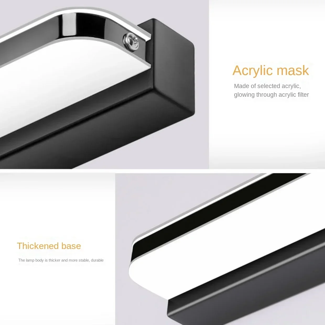 مصابيح حائط LED حديثة البساطة ، ديكور الحمام ، مصابيح المرآة ، مصابيح التعبئة ، تركيبات الإضاءة الداخلية