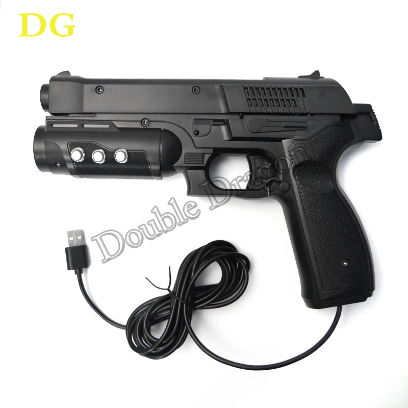 

Light Gun Modified To USB For Time Crisis 4 Light Game Used For PC With Contains 4 infrared positioning and power adapter DIY