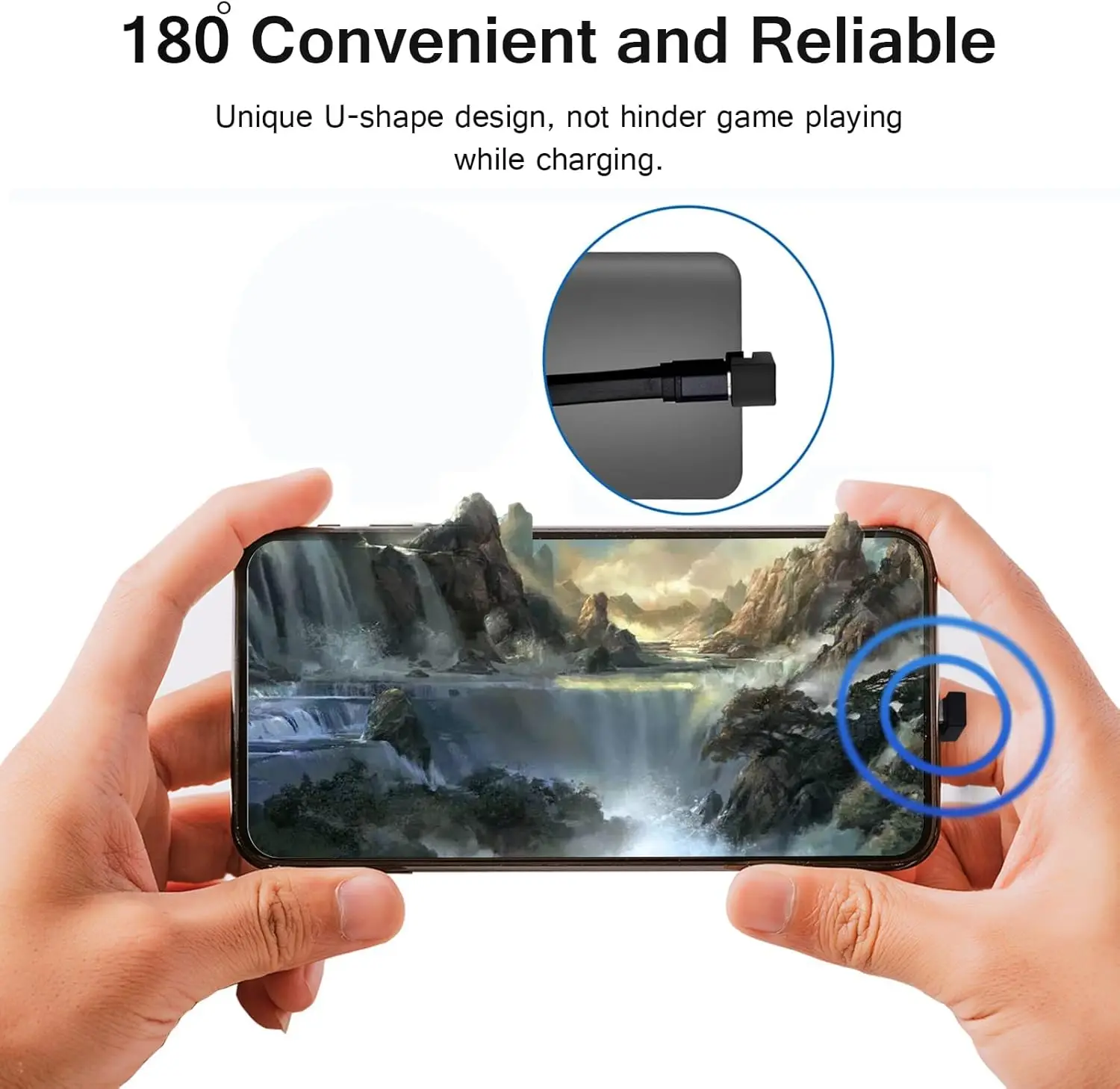 محول USB C U الشكل، محول USB C 180 درجة 3 عبوات، محول تمديد USBC بسرعة 10 جيجابت في الثانية إلى USBC