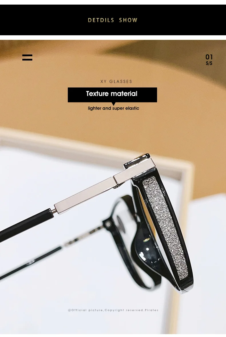 Frauen Lesebrille Große Lila Rahmen Presbyopie Brille Marke Design Anti Blaues Licht Computer Brille Zum Lesen + 1,0 + 1,5 – Detail 7