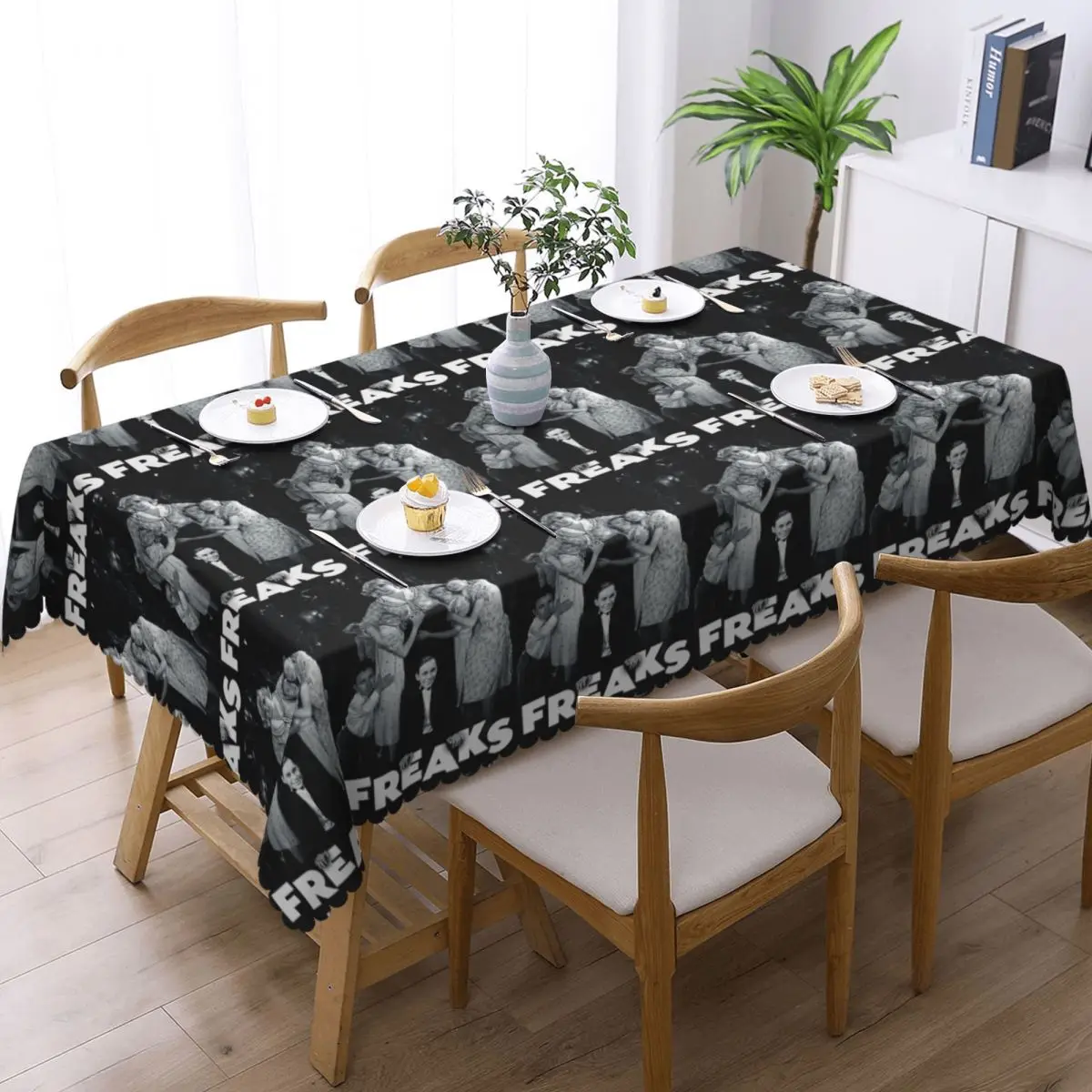 Freaks 1932 Gobble We Accept Her One Of Us Tablecloth Restaurant Kitchen Rectangular Tablecloth Tablecloth Dining Table Cover