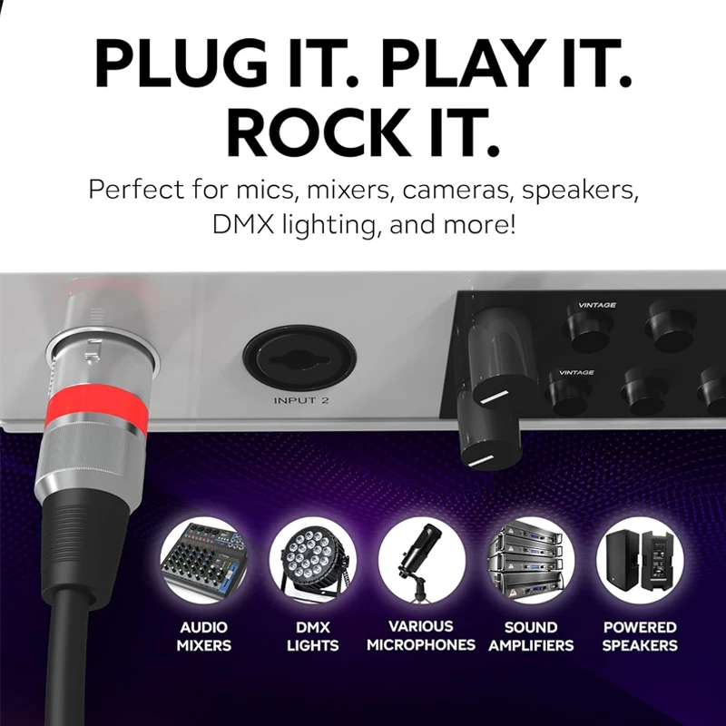 XLR Male to XLR Female Cable Professional Microphone Extension Cable For Recording Mixer Balanced Speaker XLR 3Pin Audio Lines