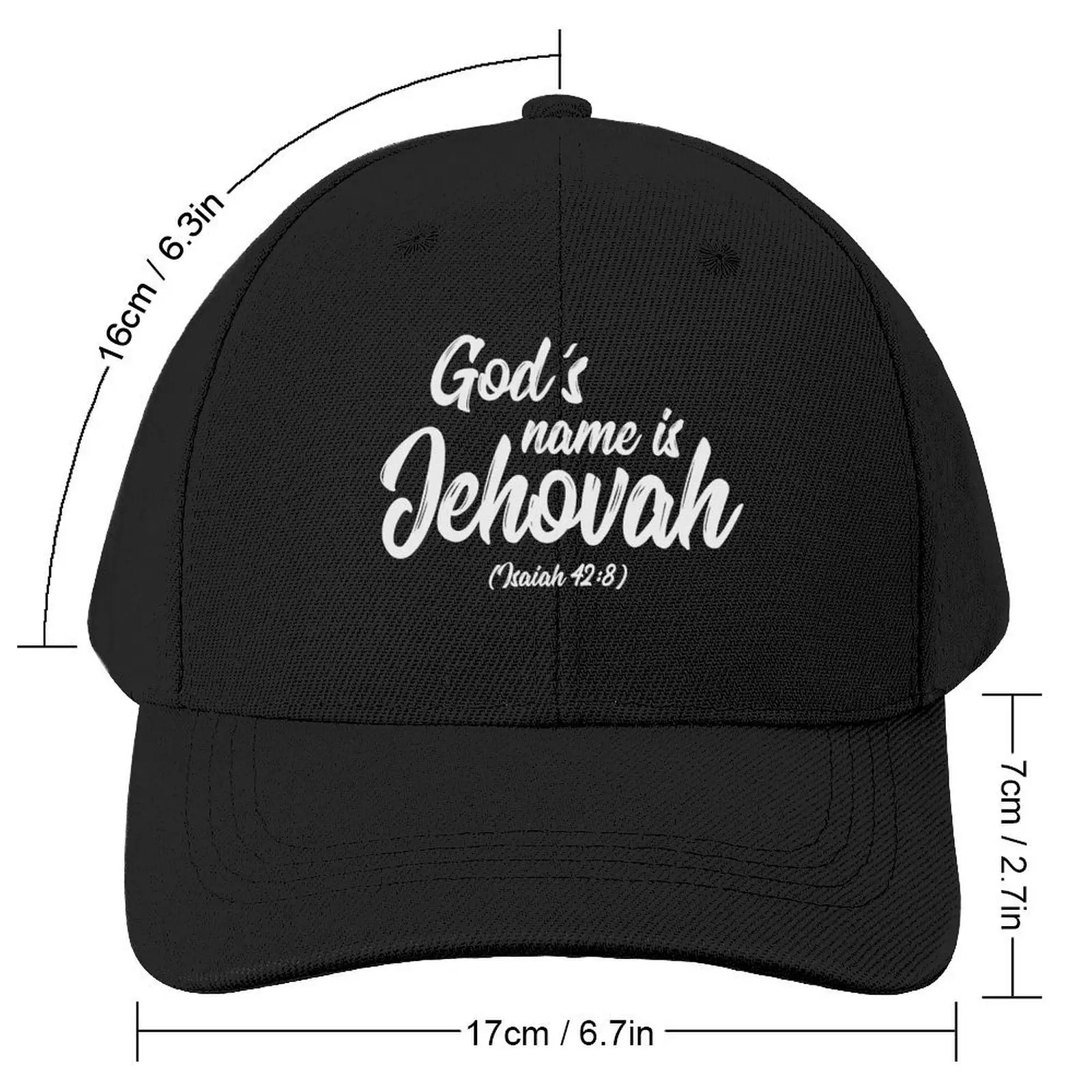 Gods name is Jehovah Message JW Ministry Gift Idea Baseball Cap Luxury Hat Christmas Hat black western Hat Hats Woman Men's