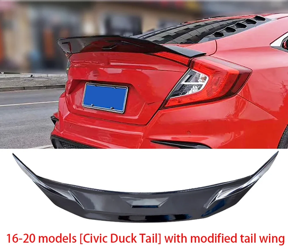 

Car Rear Tail Trunk Wing Spoiler For Honda Civic 10th Generation 2016-2020 Car Exterior Accessories Parts Car Body Kits
