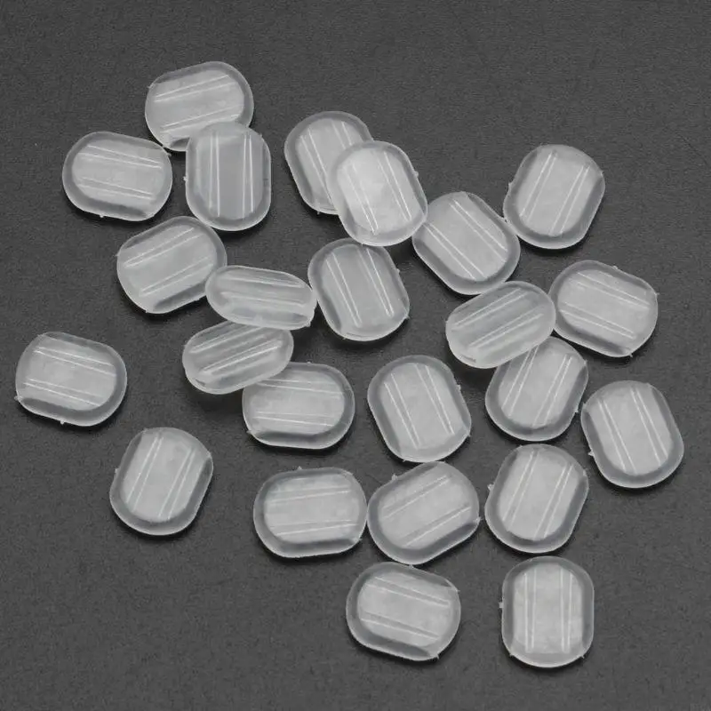 

57QA Earring Pads 100 Pieces 4 Sizes Comfort Earring Cushions Pads Silicone for Clip-on Earrings Clear Earring Back Pads